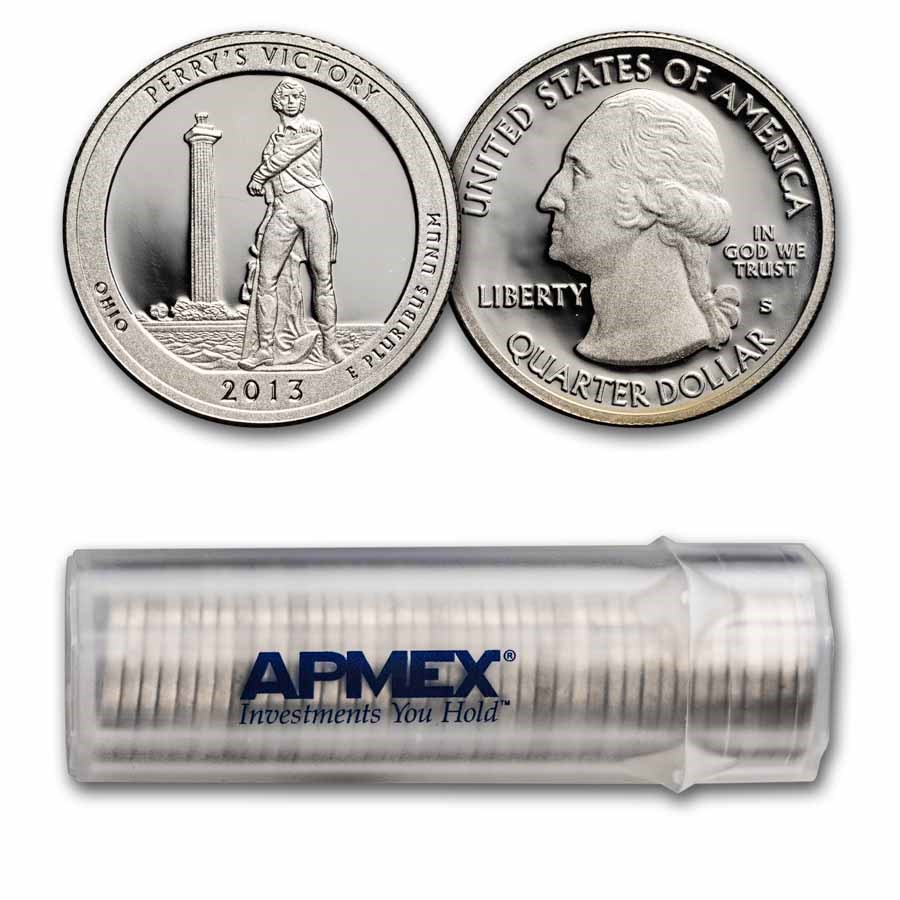 2013-S Quarter ATB Perry's Memorial Proof 40-Coin Roll (Silver)