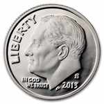 2013-S Roosevelt Dime 50-Coin Roll Proof (Silver)