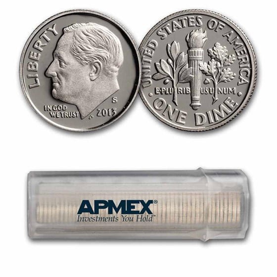 2013-S Roosevelt Dime 50-Coin Roll Proof 2013-S Roosevelt Dime 50-Coin Roll Proof