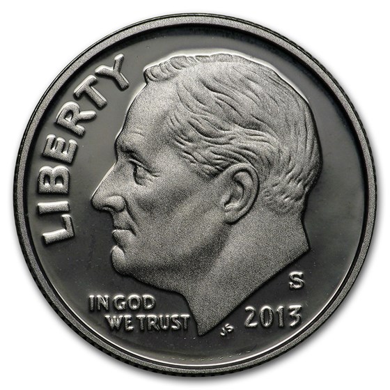 2013-S Silver Roosevelt Dime Gem Proof 2013-S Silver Roosevelt Dime Gem Proof