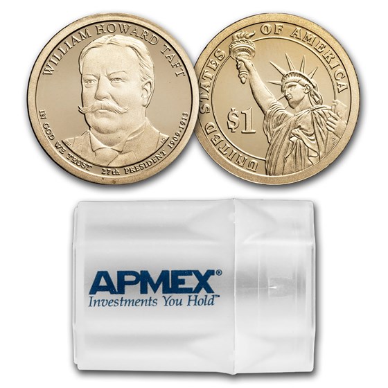 2013-S William Howard Taft 20-Coin Presidential Dollar Roll PR 2013-S William Howard Taft 20-Coin Presidential Dollar Roll PR