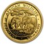 2013 Somalia 1/25 oz Gold African Elephant BU