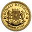 2013 Somalia 1/25 oz Gold African Elephant BU