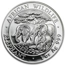 2013 Somalia 1 oz Silver Elephant BU