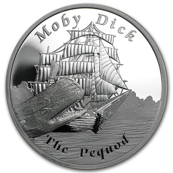 Buy 2013 Tuvalu 1 oz Silver Moby Dick Pequod Proof (Fantasy Ships) | APMEX