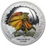 2013 Tuvalu Silver $1 Reptile Series The Frilled Neck Lizard