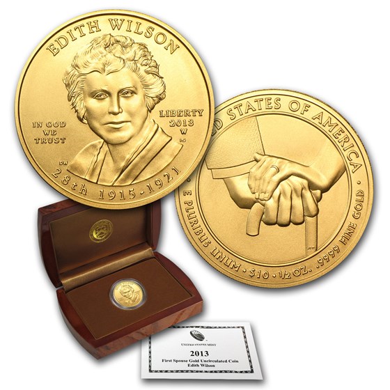 2013-W 1/2 oz Gold Edith Wilson BU (w/Box & COA) 2013-W 1/2 oz Gold Edith Wilson BU (w/Box & COA)