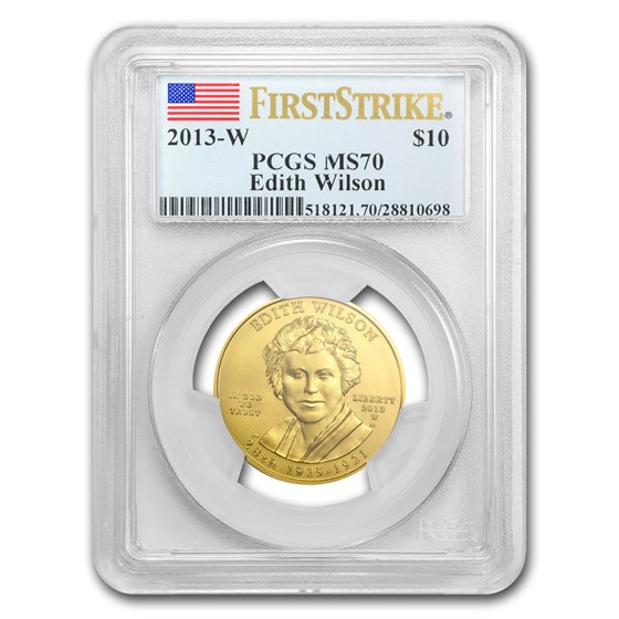 2013-W 1/2 oz Gold Edith Wilson MS-70 PCGS (FirstStrike®) 2013-W 1/2 oz Gold Edith Wilson MS-70 PCGS (FirstStrike®)
