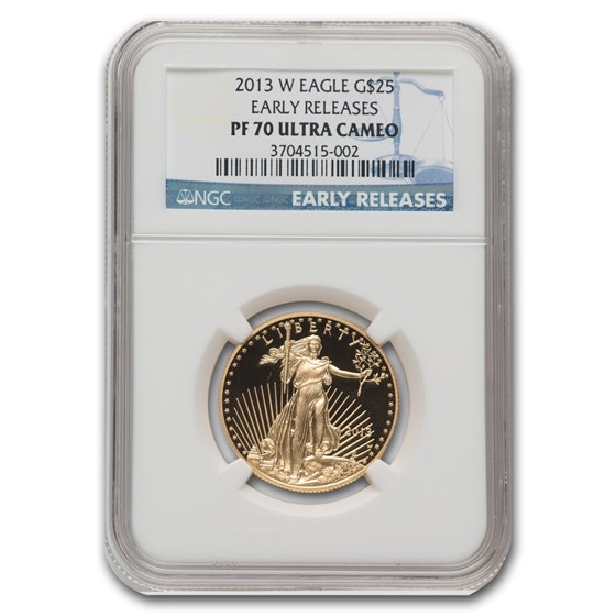 2013-W 1/2 oz Proof American Gold Eagle PF-70 NGC (ER)