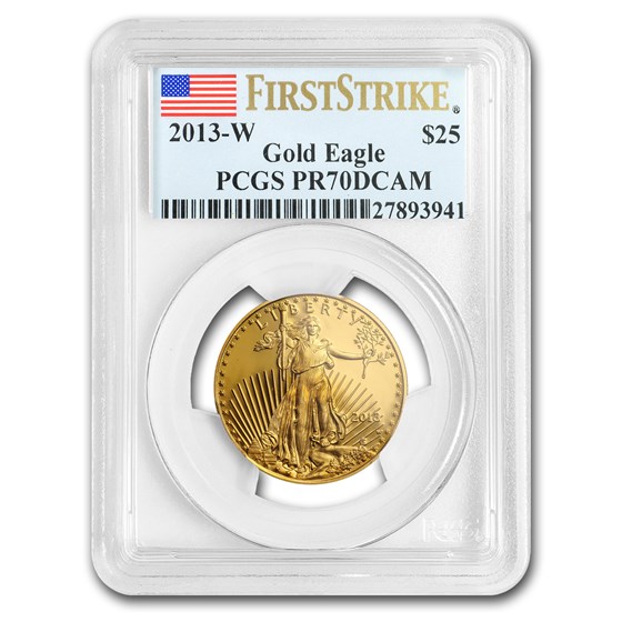 2013-W 1/2 oz Proof Gold American Eagle PR-70 PCGS (FirstStrike®) 2013-W 1/2 oz Proof Gold American Eagle PR-70 PCGS (FirstStrike®)