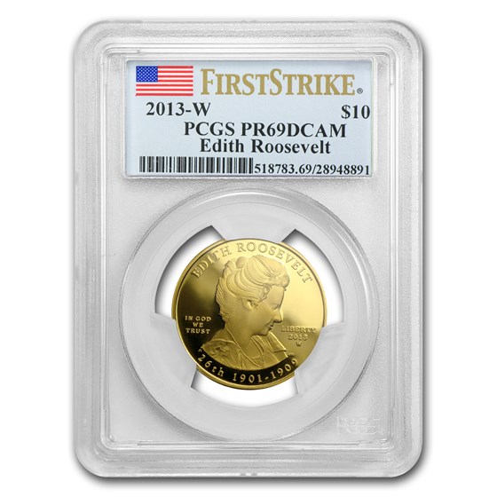 2013-W 1/2 oz Proof Gold Edith Roosevelt PR-69 PCGS (FS) 2013-W 1/2 oz Proof Gold Edith Roosevelt PR-69 PCGS (FS)