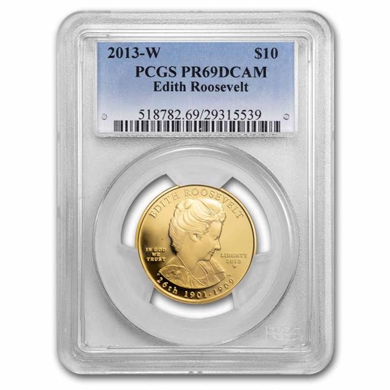 2013-W 1/2 oz Proof Gold Edith Roosevelt PR-69 PCGS 2013-W 1/2 oz Proof Gold Edith Roosevelt PR-69 PCGS