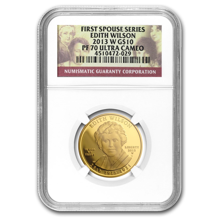 2013-W 1/2 oz Proof Gold Edith Wilson PF-70 NGC