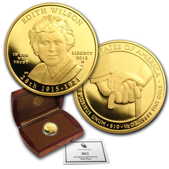 2013-W 1/2 oz Proof Gold Edith Wilson (w/Box & COA) 2013-W 1/2 oz Proof Gold Edith Wilson (w/Box & COA)