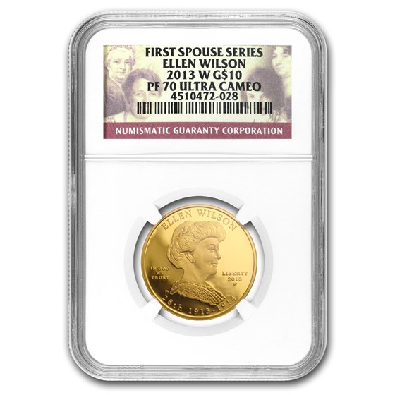 2013-W 1/2 oz Proof Gold Ellen Wilson PF-70 NGC 2013-W 1/2 oz Proof Gold Ellen Wilson PF-70 NGC