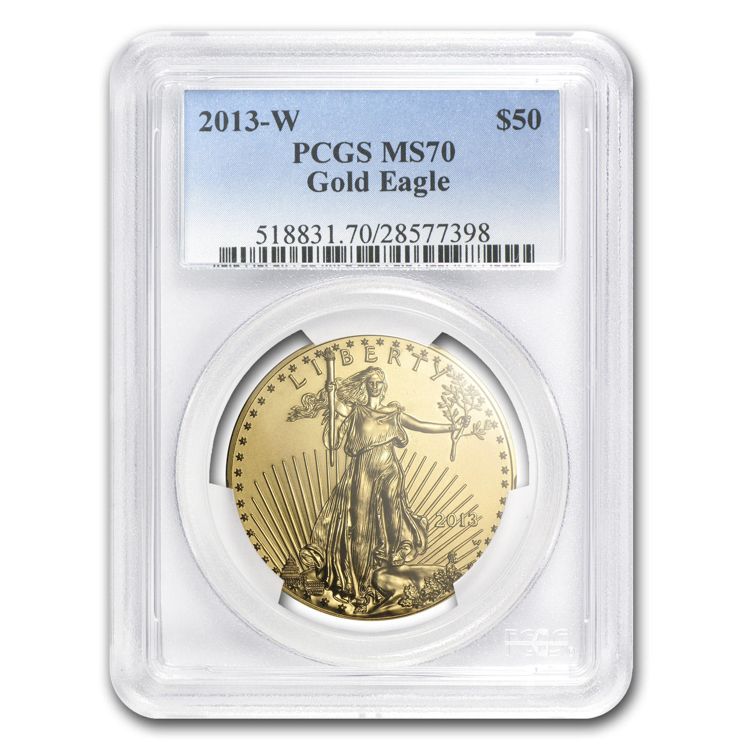 Buy 2013-W 1 oz Burnished Gold Eagle MS/SP-70 PCGS | APMEX