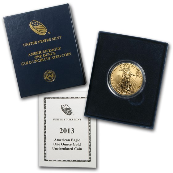 2013-W 1 oz Burnished Gold Eagle (w/Box & COA) 2013-W 1 oz Burnished Gold Eagle (w/Box & COA)