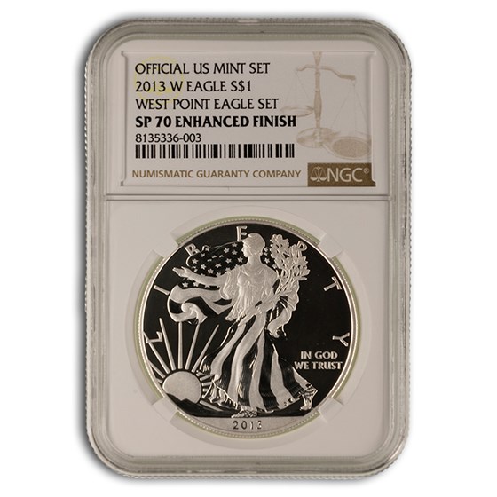 2013-W 1 oz Enhanced Finish Silver Eagle SP-70 NGC 2013-W 1 oz Enhanced Finish Silver Eagle SP-70 NGC
