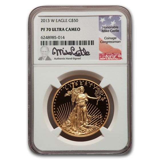 2013-W 1 oz Proof American Gold Eagle PF-70 NGC (Castle Label) 2013-W 1 oz Proof American Gold Eagle PF-70 NGC (Castle Label)