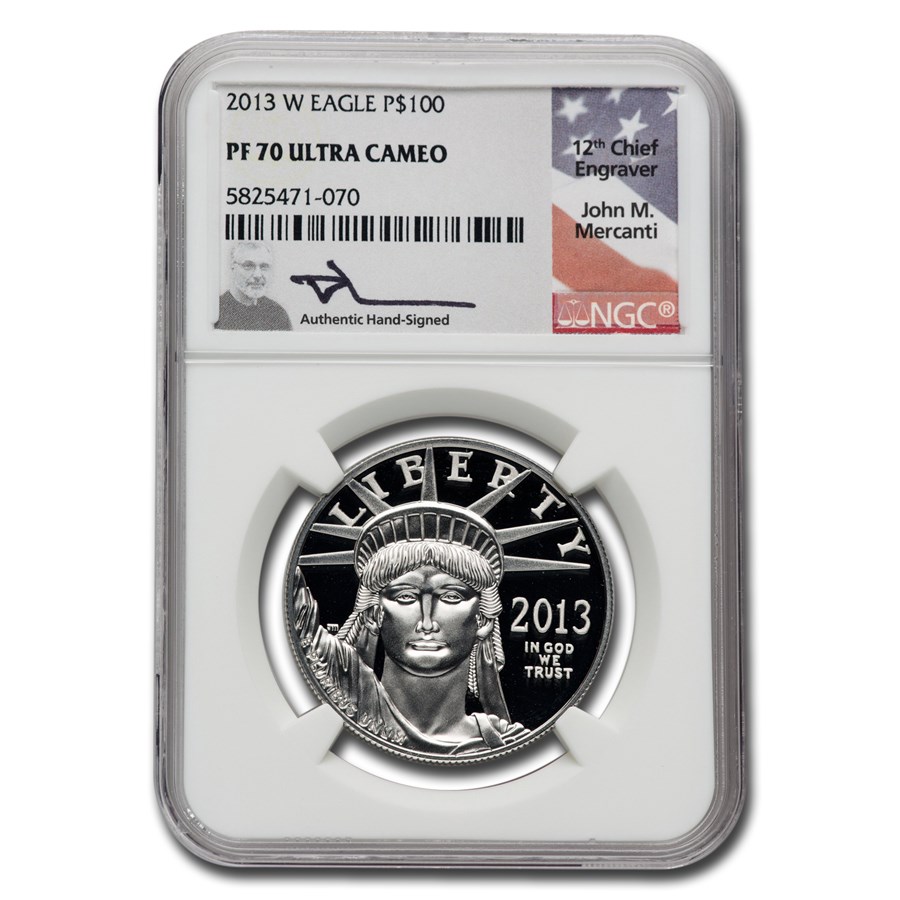 2013-W 1 oz Proof American Platinum Eagle PF-70 NGC (Mercanti)