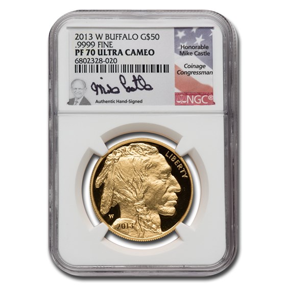 2013-W 1 oz Proof Gold Buffalo PF-70 NGC (Mike Castle) 2013-W 1 oz Proof Gold Buffalo PF-70 NGC (Mike Castle)