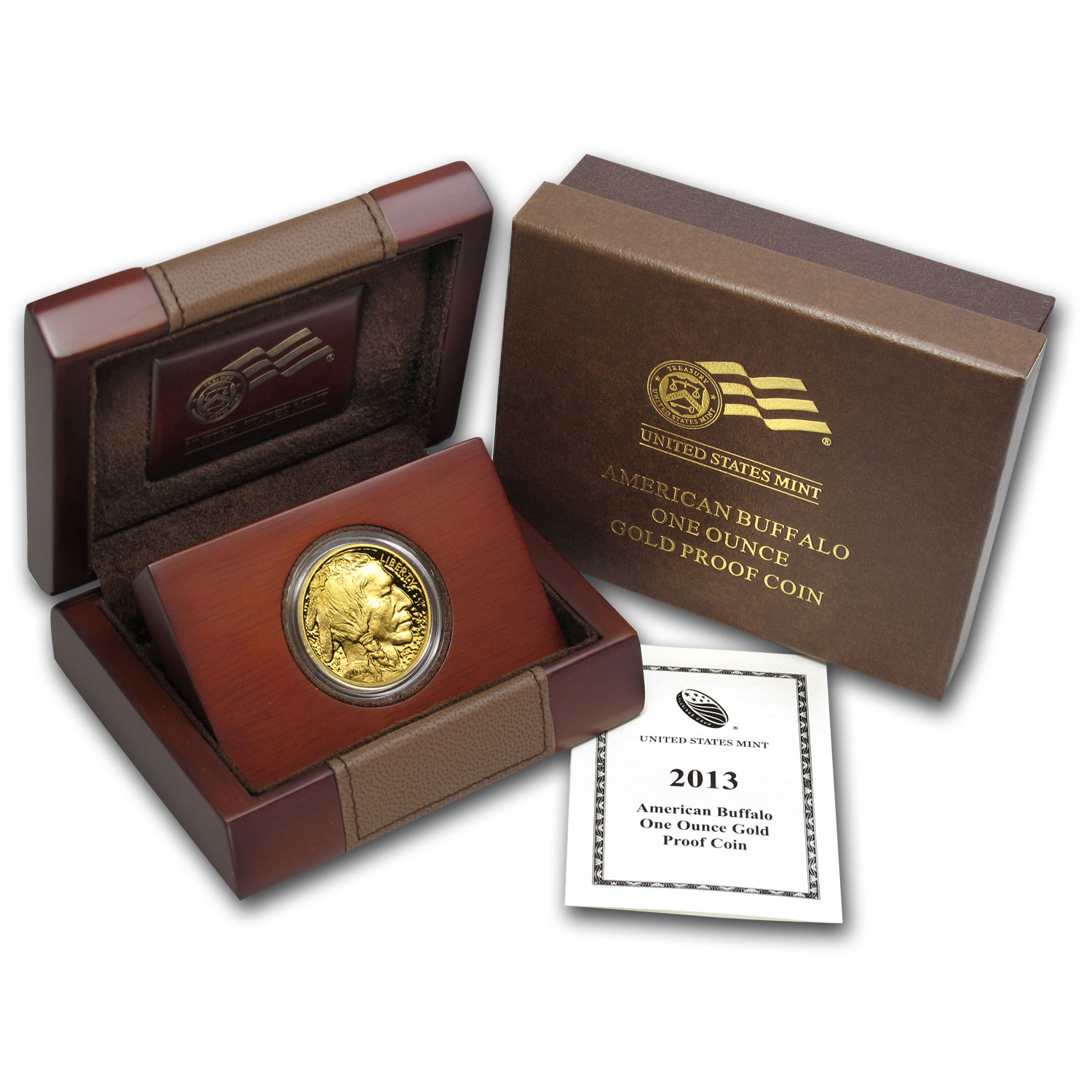Box & Case Gold Proof Buffalo 1 oz New Unused US Mint Product NO COA NO COINS 