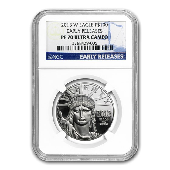 2013-W 1 oz Proof Platinum American Eagle PF-70 NGC (ER) 2013-W 1 oz Proof Platinum American Eagle PF-70 NGC (ER)