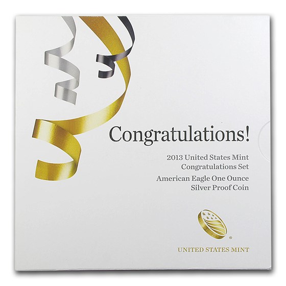 2013-W 1 oz Proof Silver Eagle (Congratulations Set) 2013-W 1 oz Proof Silver Eagle (Congratulations Set)