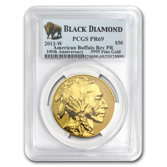 2013-W 1 oz Reverse Proof Gold Buffalo PR-69 PCGS (Black Diamond) 2013-W 1 oz Reverse Proof Gold Buffalo PR-69 PCGS (Black Diamond)