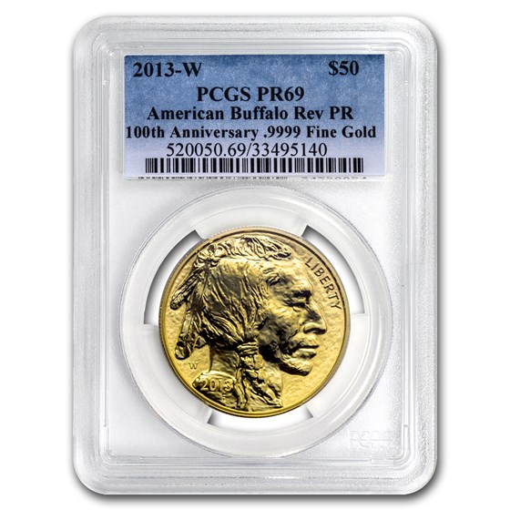2013-W 1 oz Reverse Proof Gold Buffalo PR-69 PCGS 2013-W 1 oz Reverse Proof Gold Buffalo PR-69 PCGS