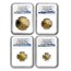 2013-W 4-Coin Proof American Gold Eagle Set PF-70 NGC (ER)