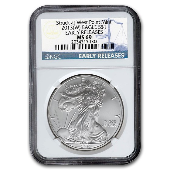 2013 (W) American Silver Eagle MS-69 NGC (Early Releases) 2013 (W) American Silver Eagle MS-69 NGC (Early Releases)