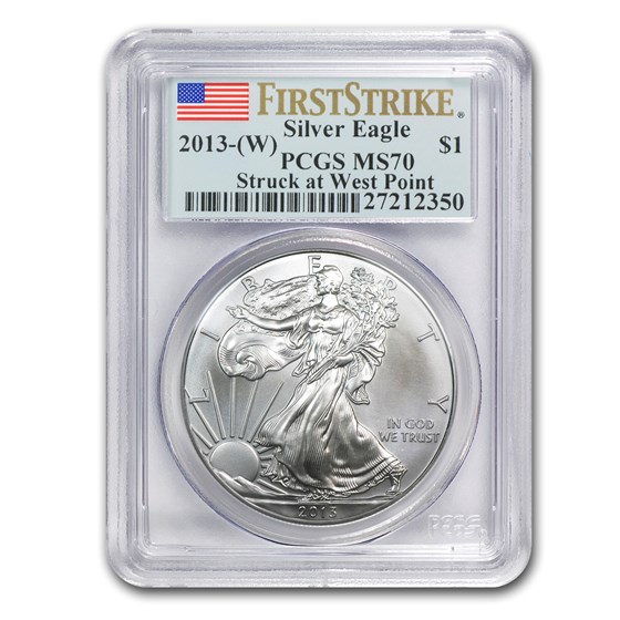 2013 (W) American Silver Eagle MS-70 PCGS (FirstStrike®) 2013 (W) American Silver Eagle MS-70 PCGS (FirstStrike®)