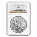 2013-W Burnished American Silver Eagle MS-70 NGC