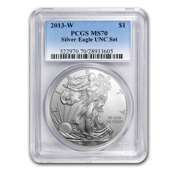 2013-W Burnished American Silver Eagle SP/MS-70 PCGS