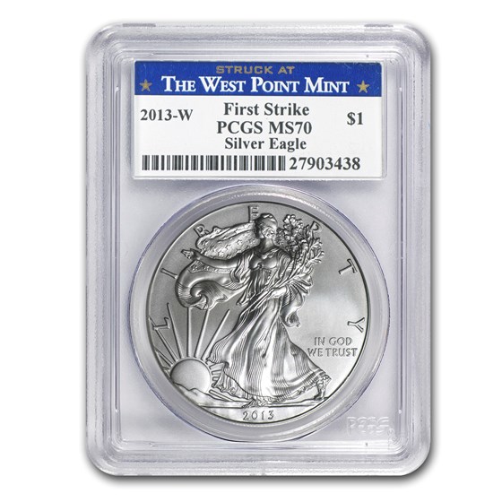 2013-W Burnished Silver American Eagle MS-70 PCGS (FS, WP Label) 2013-W Burnished Silver American Eagle MS-70 PCGS (FS, WP Label)