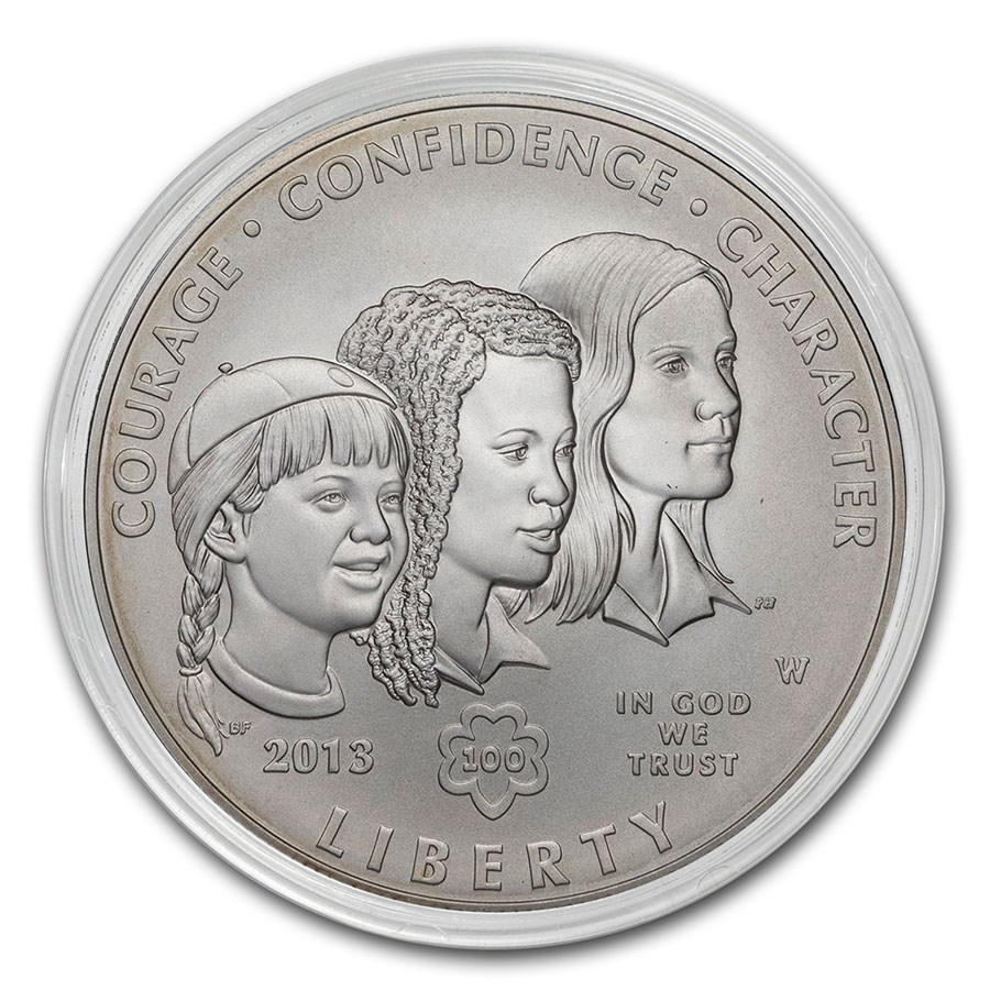 2013-W Girl Scouts $1 Silver Commem BU (Capsule Only)