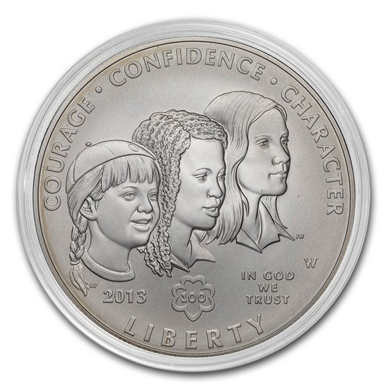 2013-W Girl Scouts $1 Silver Commem BU (Capsule Only) 2013-W Girl Scouts $1 Silver Commem BU (Capsule Only)