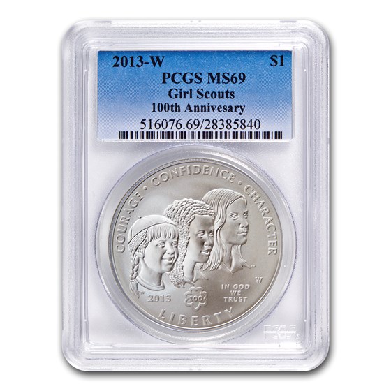2013-W Girl Scouts $1 Silver Commem MS-69 PCGS 2013-W Girl Scouts $1 Silver Commem MS-69 PCGS