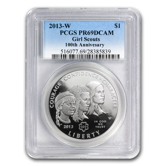 2013-W Girl Scouts $1 Silver Commem PR-69 PCGS 2013-W Girl Scouts $1 Silver Commem PR-69 PCGS
