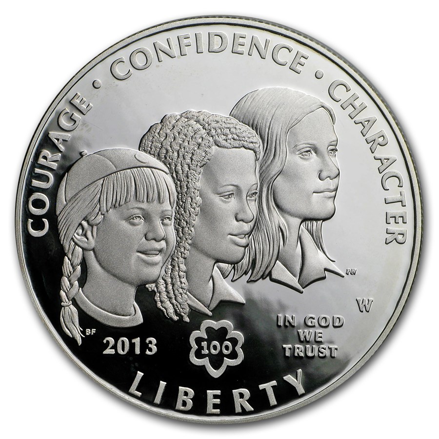 2013-W Girl Scouts $1 Silver Commem Proof (Capsule Only)