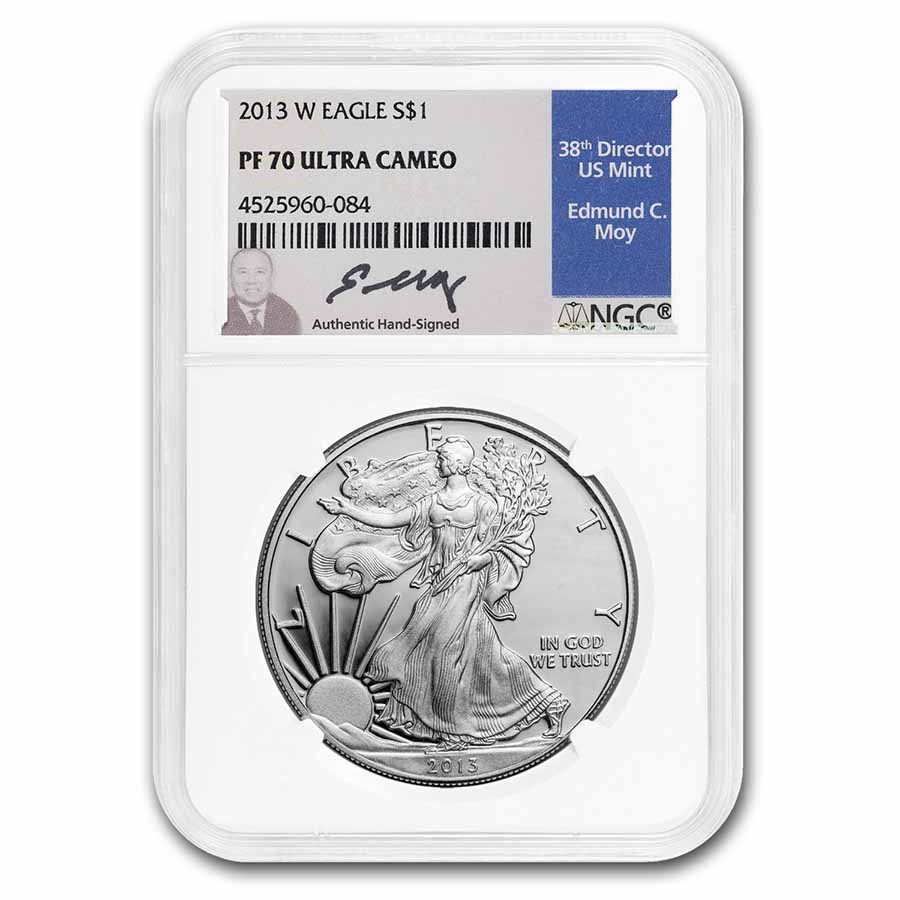 2013-W Proof American Silver Eagle PF-70 NGC (Moy)
