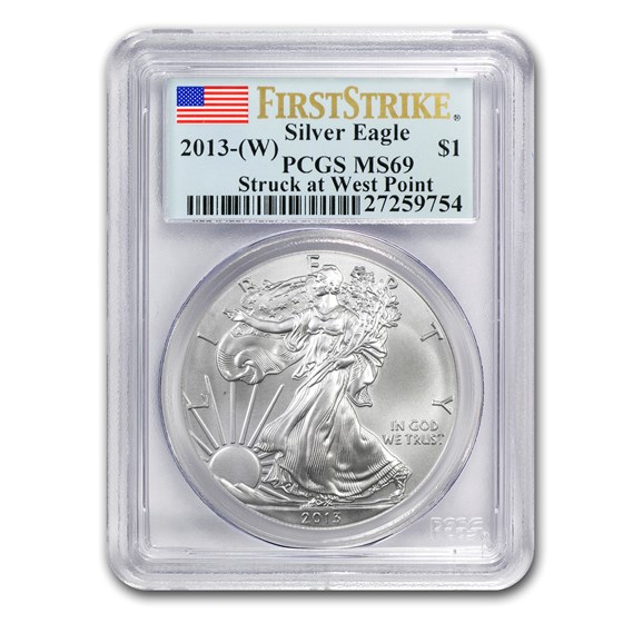 2013 (W) Silver American Eagle MS-69 PCGS (FirstStrike®) 2013 (W) Silver American Eagle MS-69 PCGS (FirstStrike®)