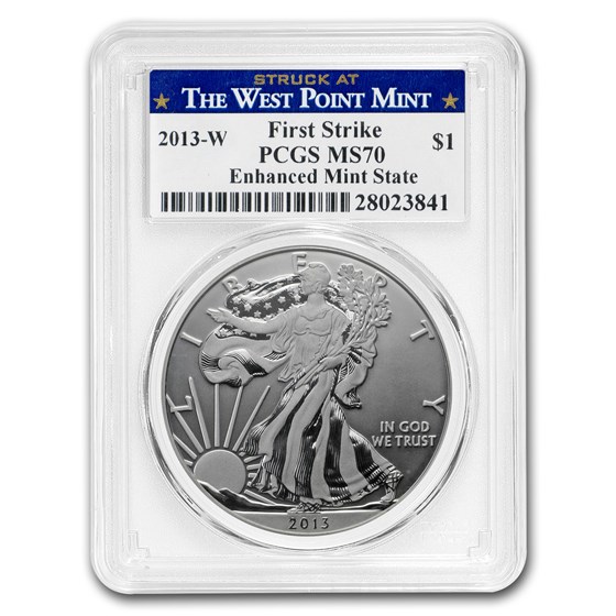 2013-W Silver Eagle MS-70 PCGS (FS, Enhanced Finish, Spots) 2013-W Silver Eagle MS-70 PCGS (FS, Enhanced Finish, Spots)