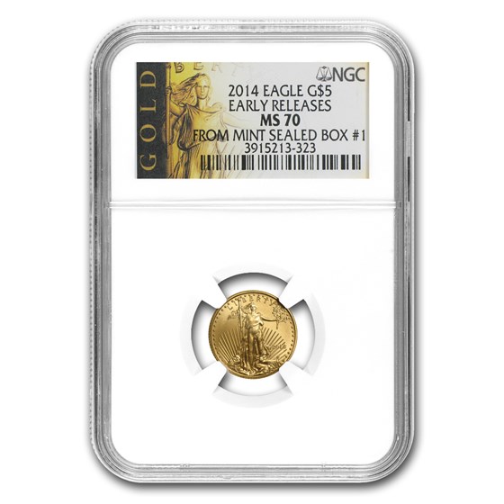2014 1/10 oz American Gold Eagle MS-70 NGC (Early Release Box #1) 2014 1/10 oz American Gold Eagle MS-70 NGC (Early Release Box #1)