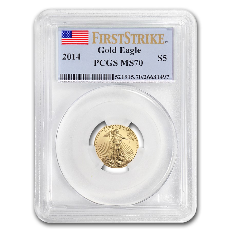 2014 1/10 oz American Gold Eagle MS-70 PCGS (FS)