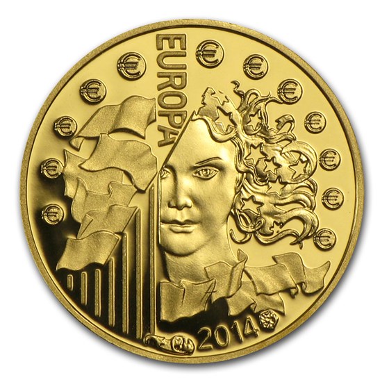 2014 1/2 gram Gold Europa Series 50th Anniv of European Space 2014 1/2 gram Gold Europa Series 50th Anniv of European Space