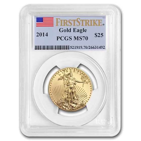 2014 1/2 oz American Gold Eagle MS-70 PCGS (FirstStrike®) 2014 1/2 oz American Gold Eagle MS-70 PCGS (FirstStrike®)