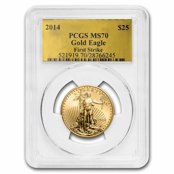 2014 1/2 oz American Gold Eagle MS-70 PCGS (FS, Gold Foil) 2014 1/2 oz American Gold Eagle MS-70 PCGS (FS, Gold Foil)