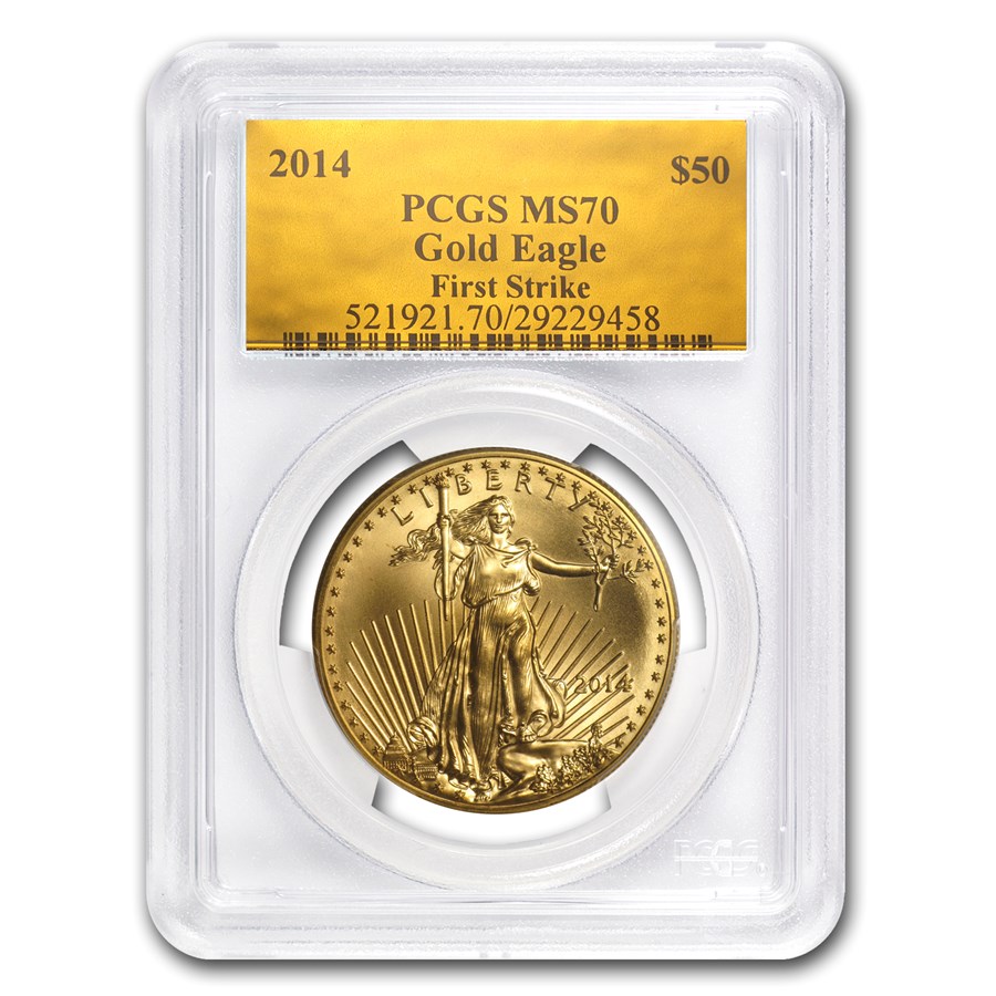2014 1 oz American Gold Eagle MS-70 PCGS (FS, Gold Foil)